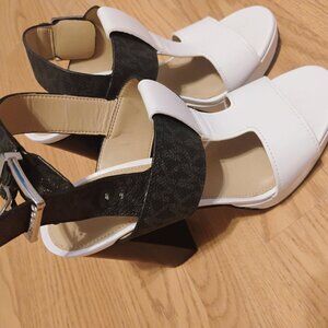 Michael kors three and a half inch chunky heel shoes